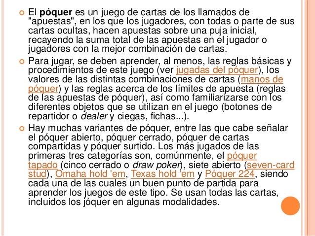 Juego de cartas poker reglas best penny slots at foxwoods